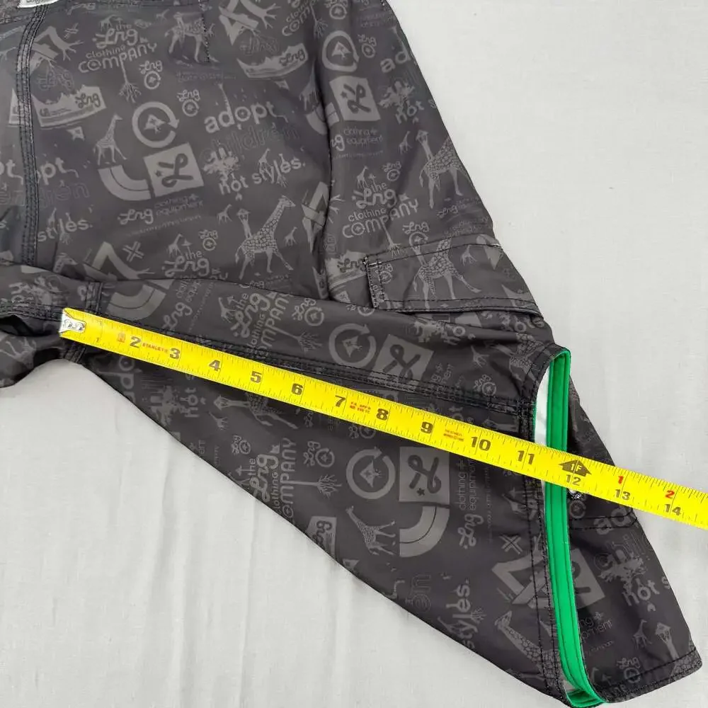 LRG Board Shorts 34 Black Giraffe Print A Revolutionary Clothing Company